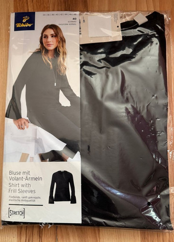 Bluse mit volant ärmel - volant,