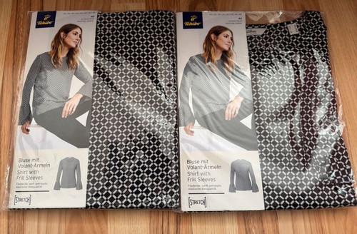 Bluse mit volant ärmel - mit,