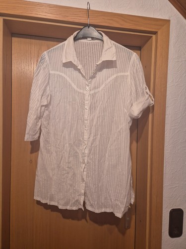Weisse streifen longbluse 4 - weisse, longbluse,
