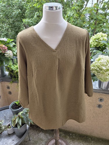 Stylische crinkle bluse tunika - crinkle,